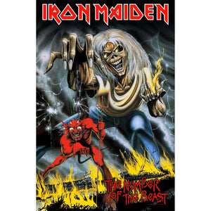 Iron Maiden - Textile Poster - Iron Maiden Number of the Beast (Fáni)