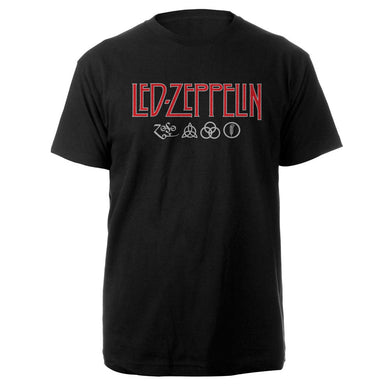Led Zeppelin - T-Shirt - Led Zeppelin Logo & Symbols (Bolur)