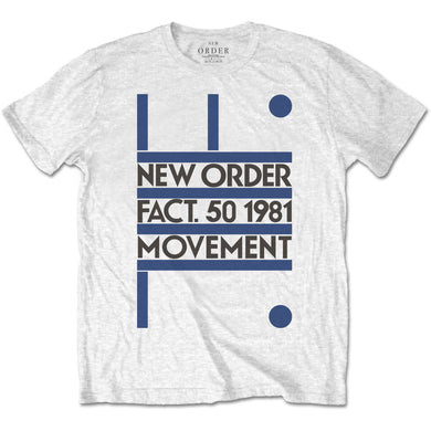 New Order - T-Shirt - New Order Movement White (Bolur)