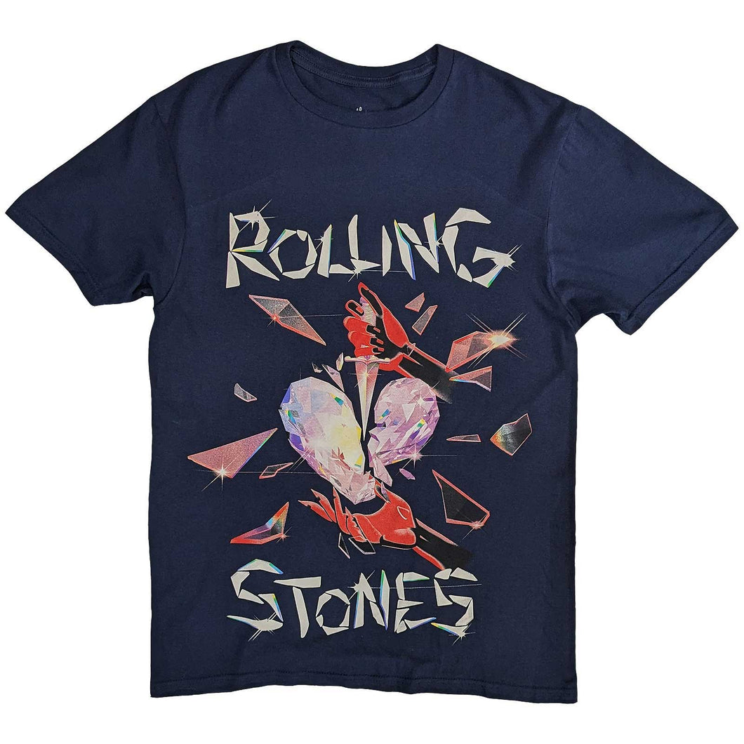 Rolling Stones - T-Shirt - Rolling Stones Hackney Diamonds Navy Blue (Bolur)