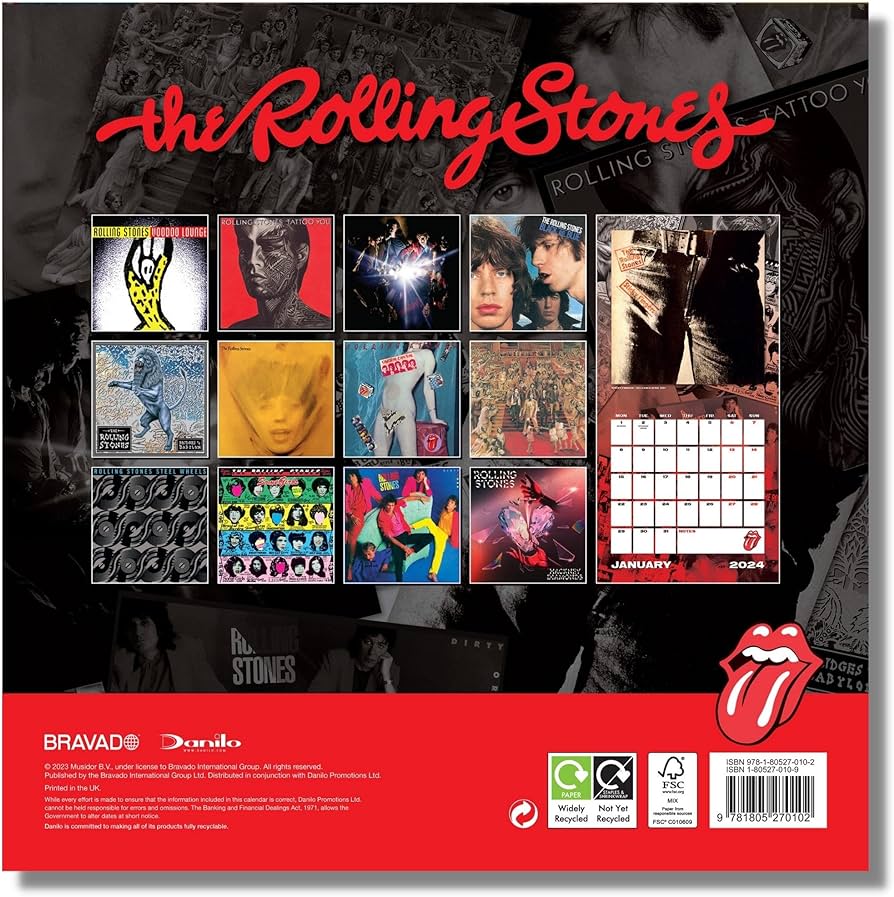 Rolling Stones Rolling Stones 2025 calendar Alda Music